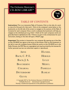 TABLE of CONTENTS Instructions: This Is an Interactive Table of Contents