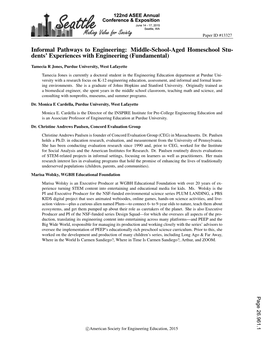 Middle-School-Aged Homeschool Students' Experiences With