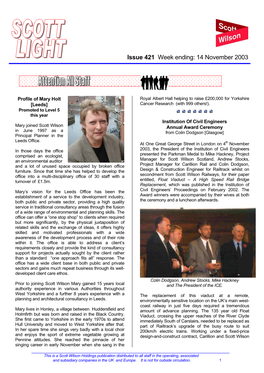 Issue 421 Week Ending: 14 November 2003