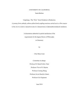 UC Santa Barbara Dissertation Template