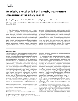 Rootletin, a Novel Coiled-Coil Protein, Is a Structural Component of the Ciliary Rootlet