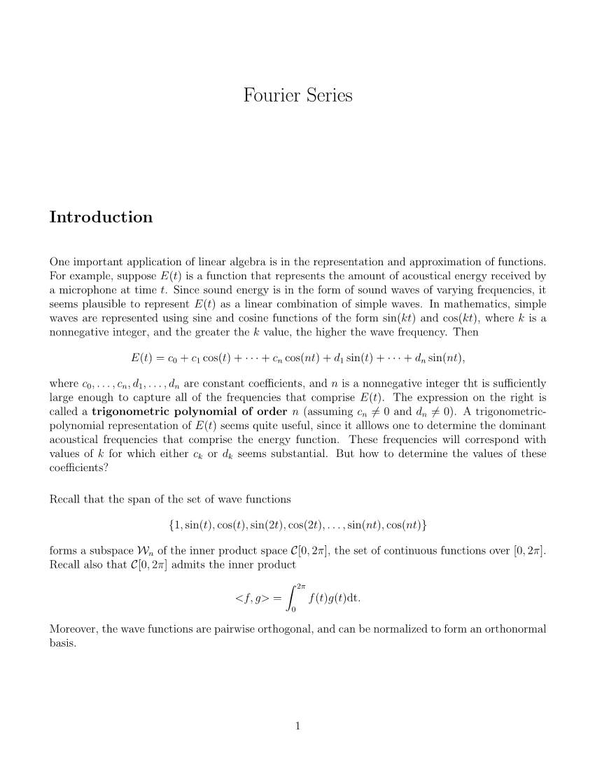Fourier Series