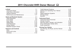 2011 Chevrolet HHR Owner Manual M