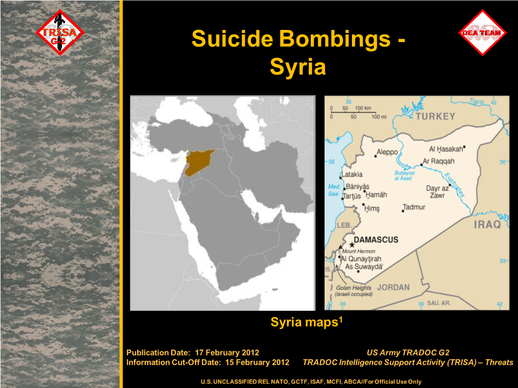 Suicide Bombings - Syria