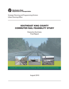 Southeast King County Commuter Rail Feasibility Study