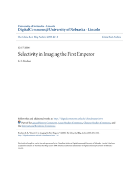 Selectivity in Imaging the First Emperor K