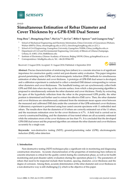 Simultaneous Estimation of Rebar Diameter and Cover Thickness by a GPR-EMI Dual Sensor