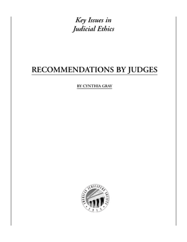 Recommendations by Judges