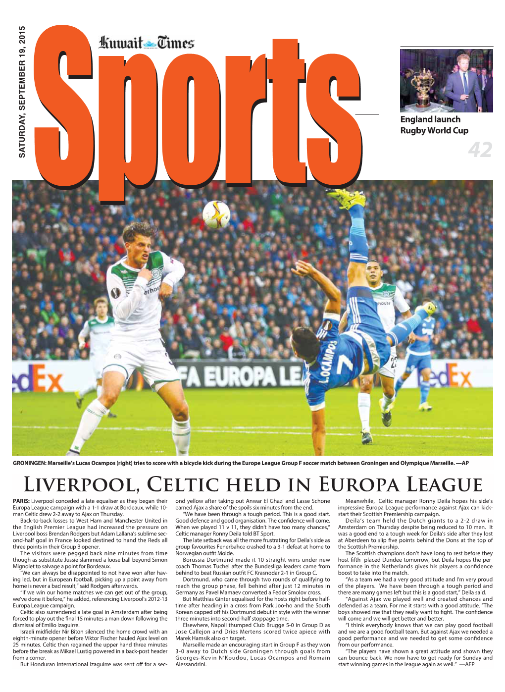 Liverpool, Celtic Held in Europa League