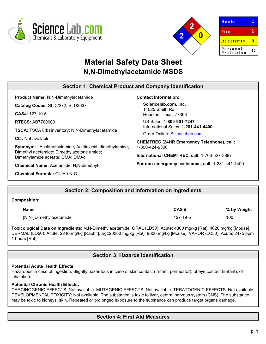 N-Dimethylacetamide.Pdf