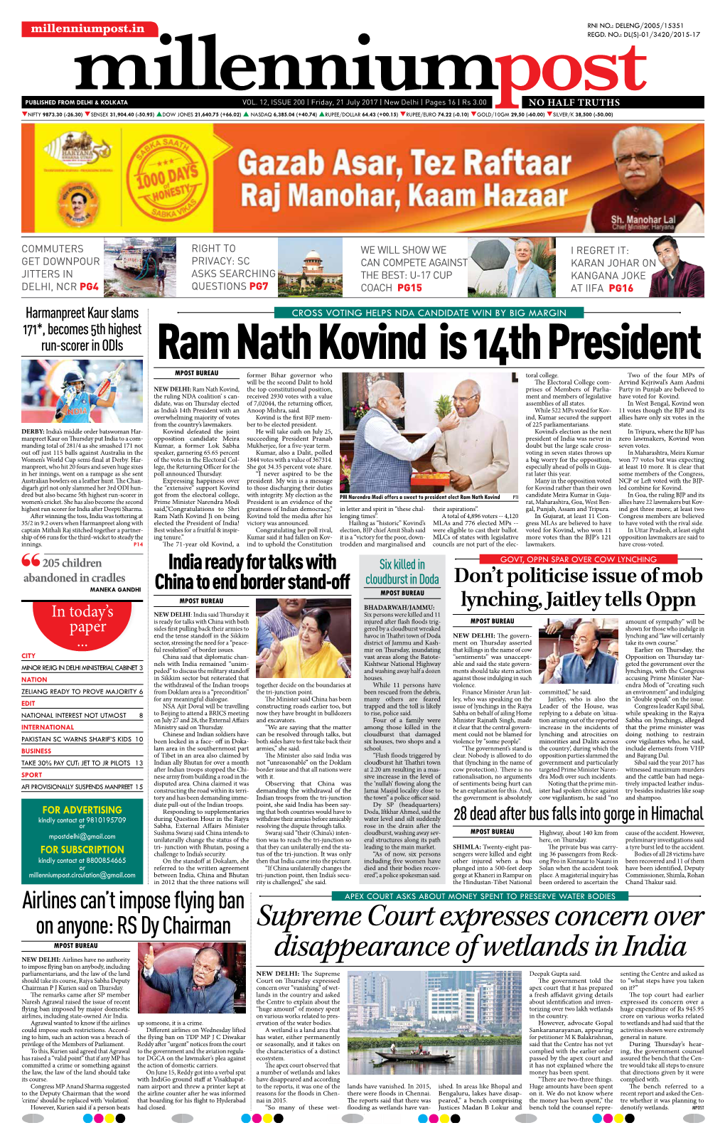 Ram Nath Kovind Is 14Th President MPOST BUREAU Former Bihar Governor Who Toral College