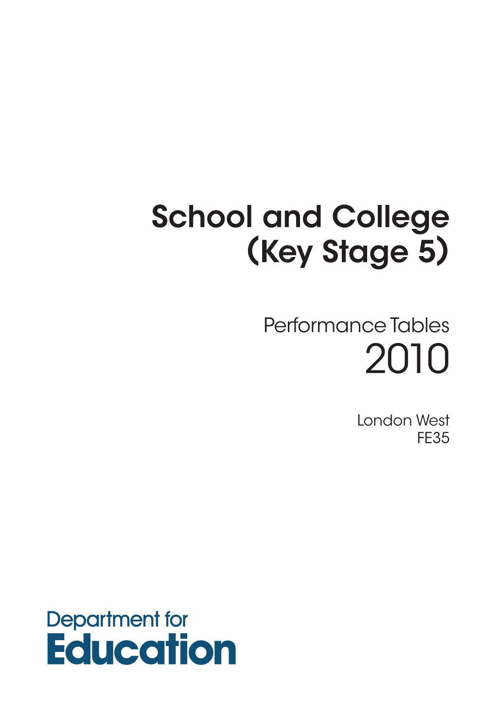 School and College (Key Stage 5)