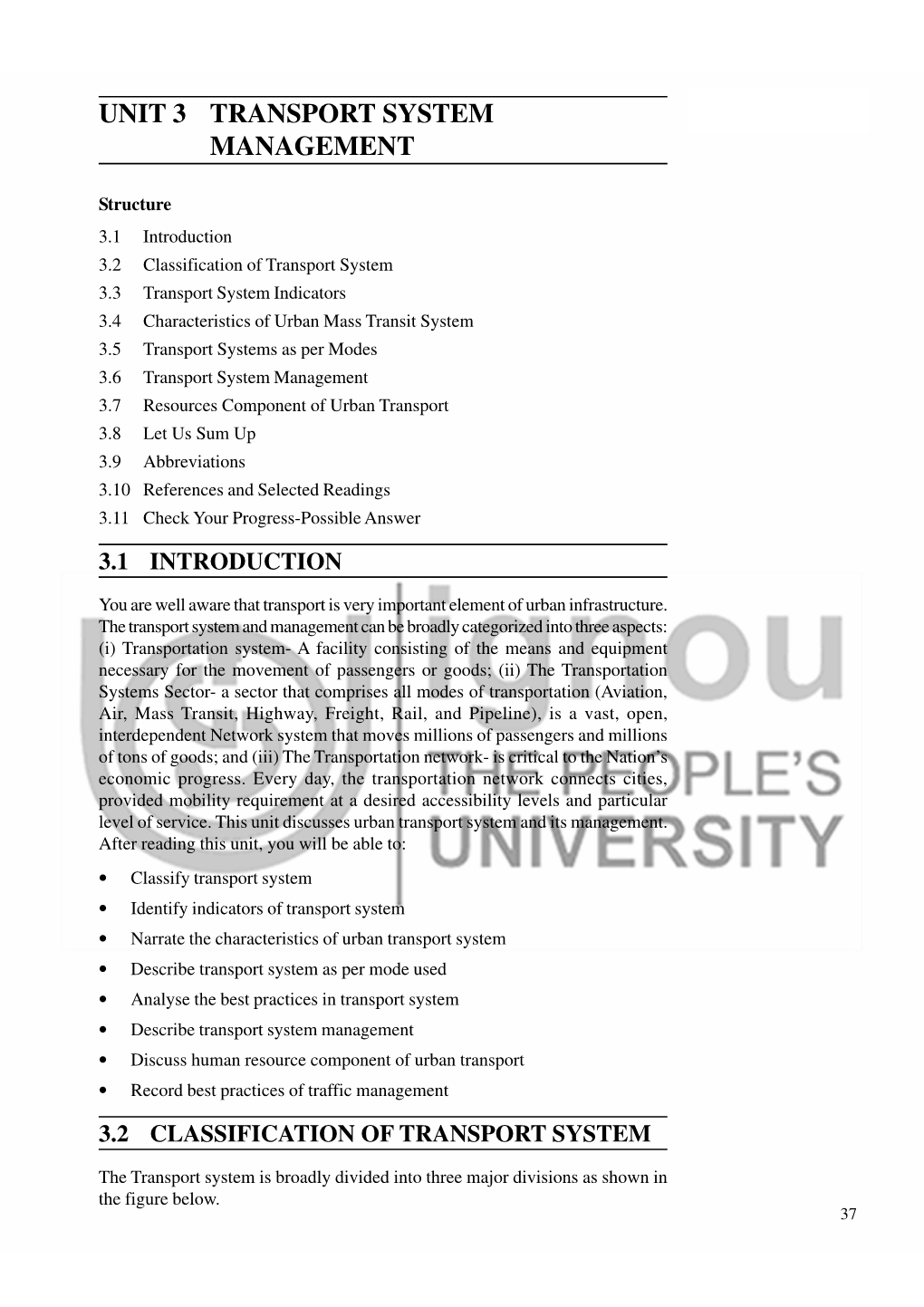 Unit 3 Transport System Management