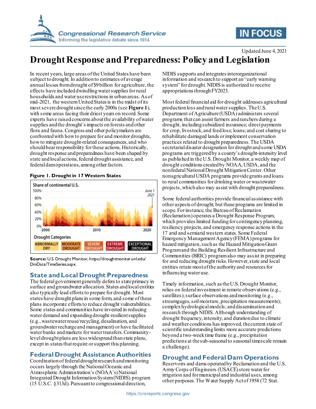 Drought Response and Preparedness: Policy and Legislation