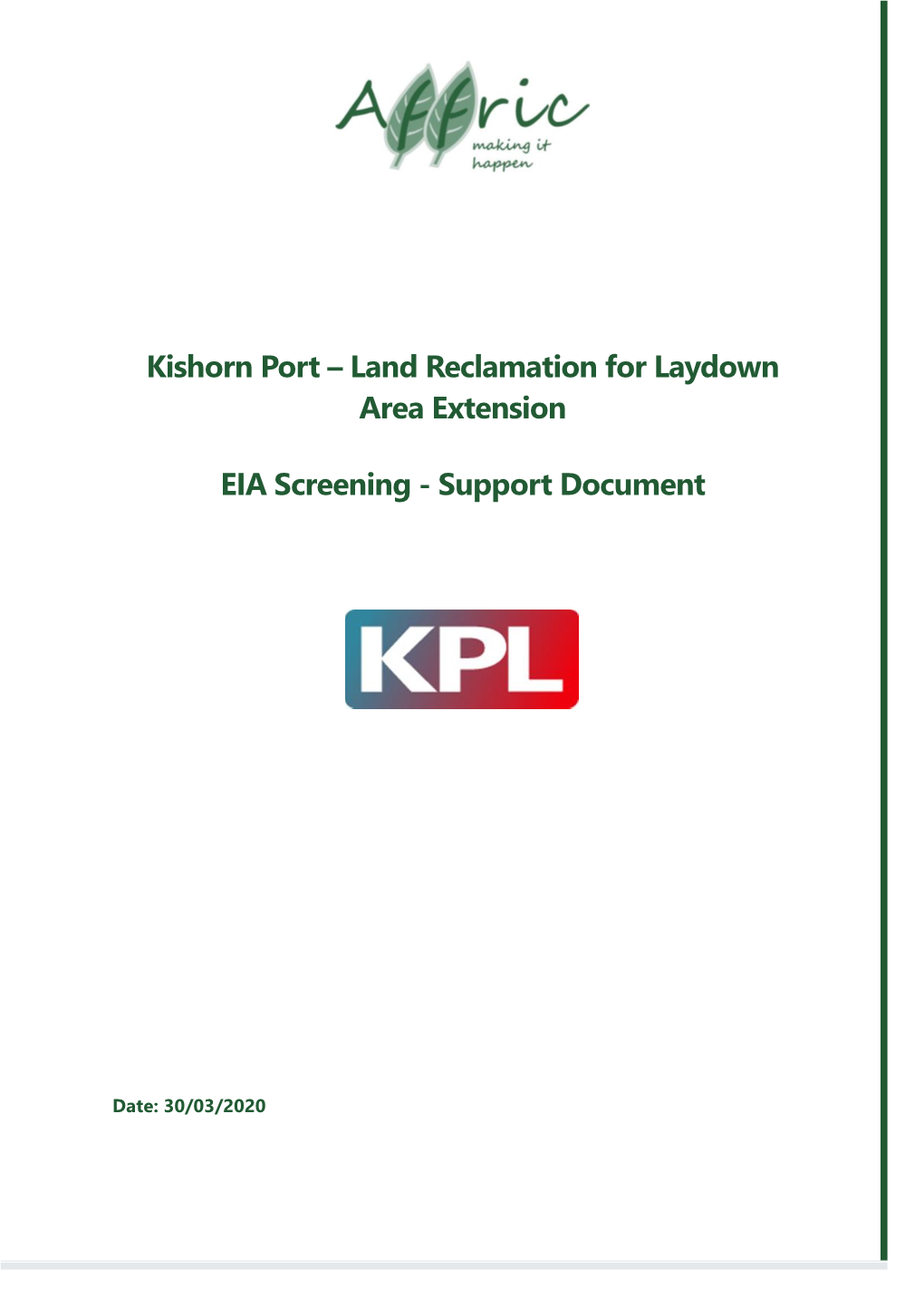 Kishorn Port – Land Reclamation for Laydown Area Extension