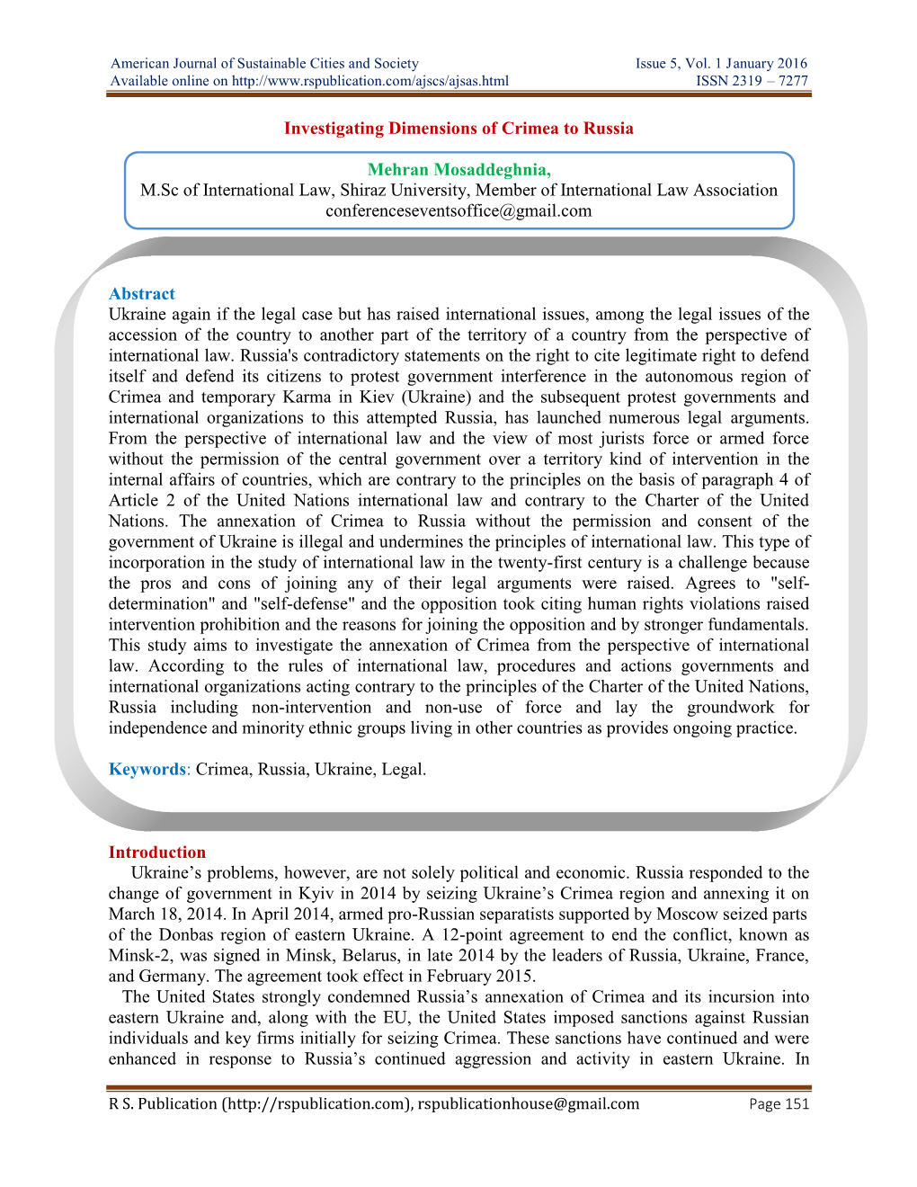 American Journal of Sustainable Cities and Society Issue 5, Vol. 1 January 2016 Available Online on ISSN 2319 – 7277