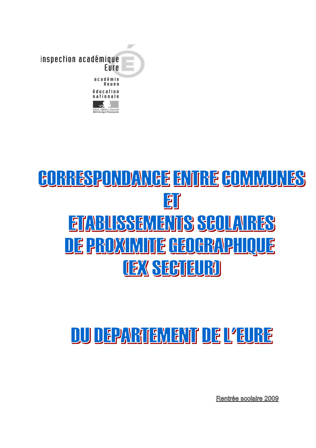 Sectorisation Communes Eure Lycée R2009x