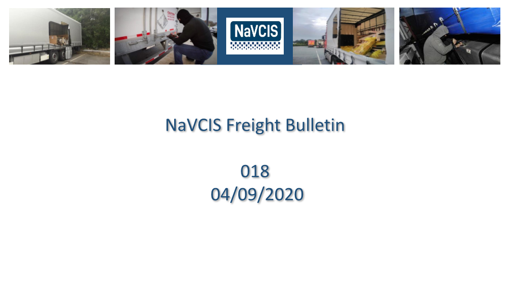 Navcis Freight Bulletin 018 04/09/2020