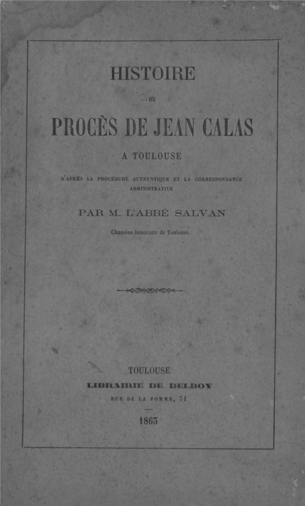 Procès De Jean Calas