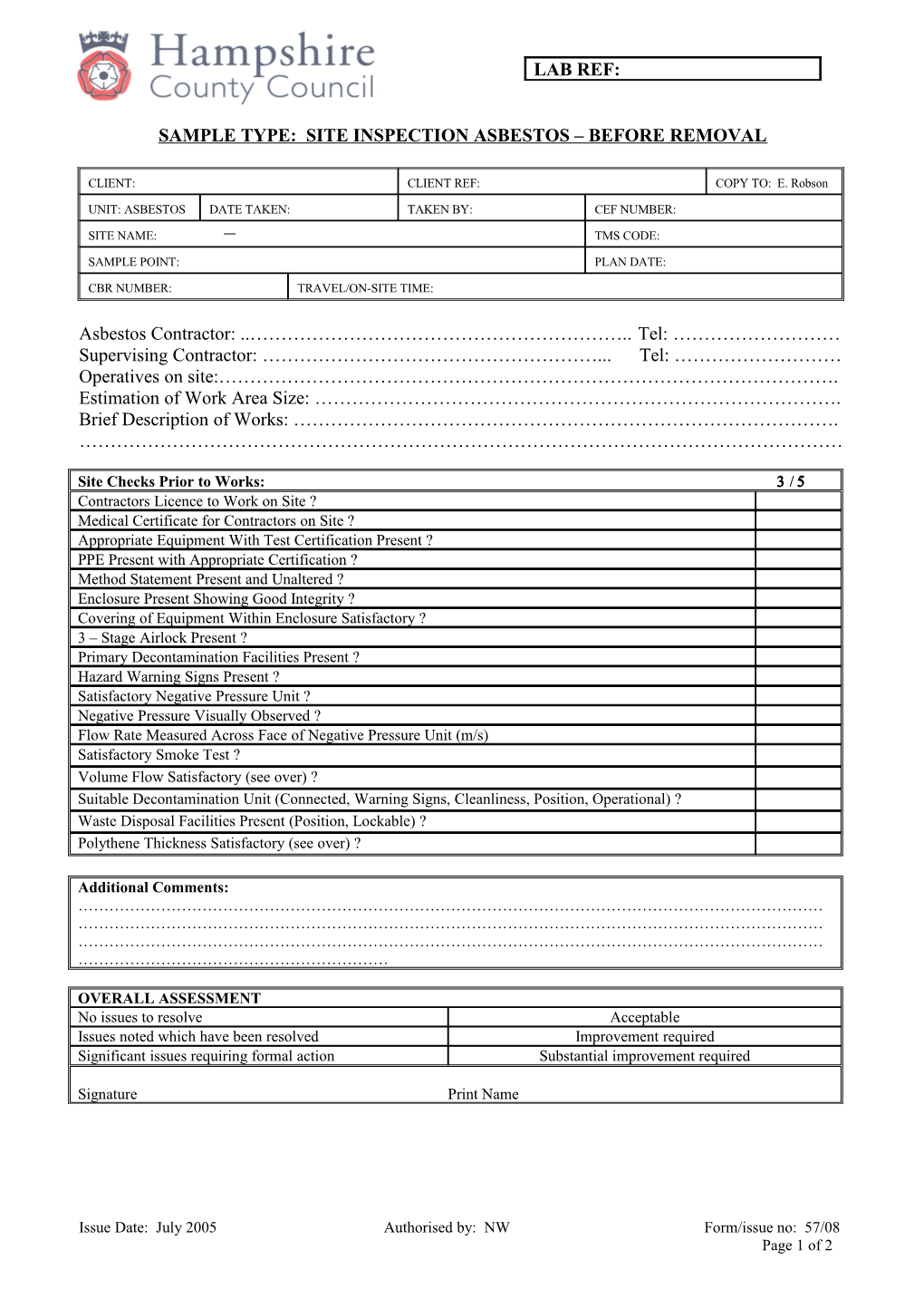 Audit Checklist After Asbestos Removal