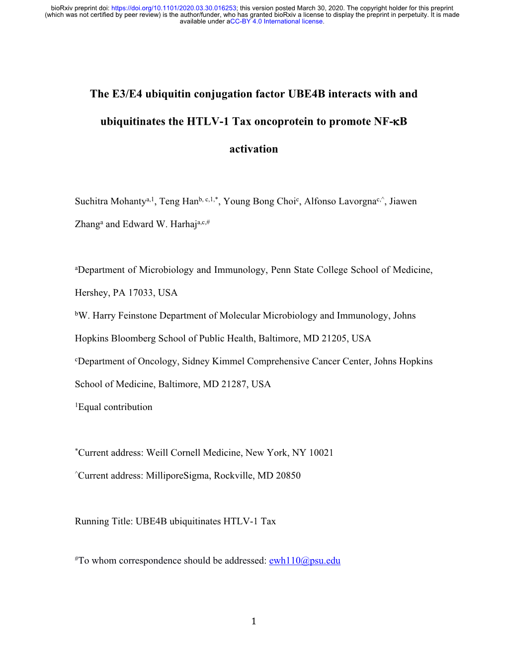 The E3/E4 Ubiquitin Conjugation Factor UBE4B Interacts with And