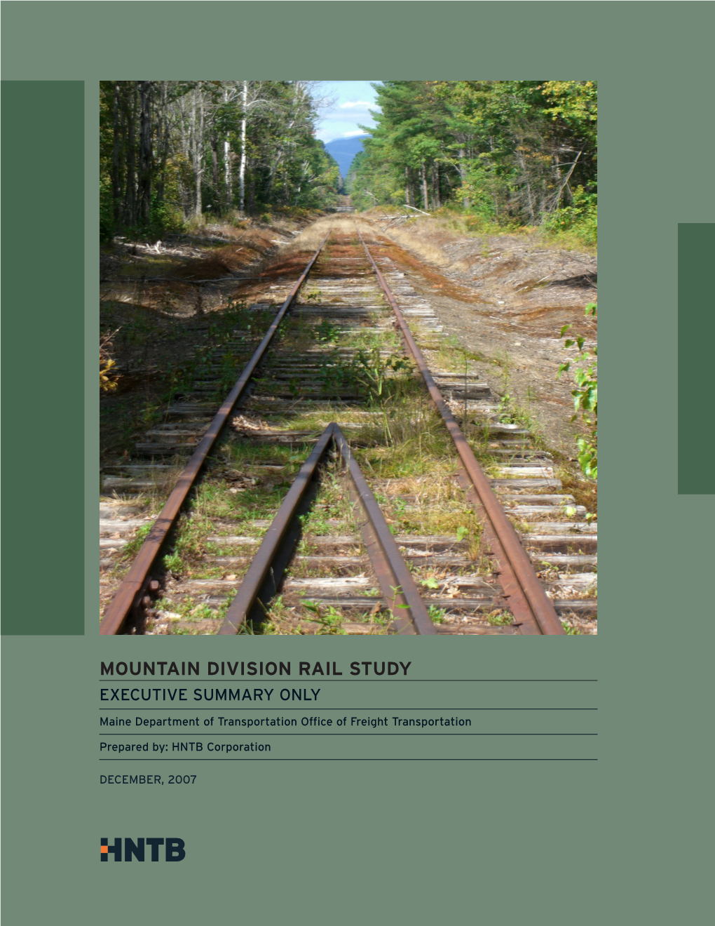 Mountain Division Rail Study Executive Summary Only