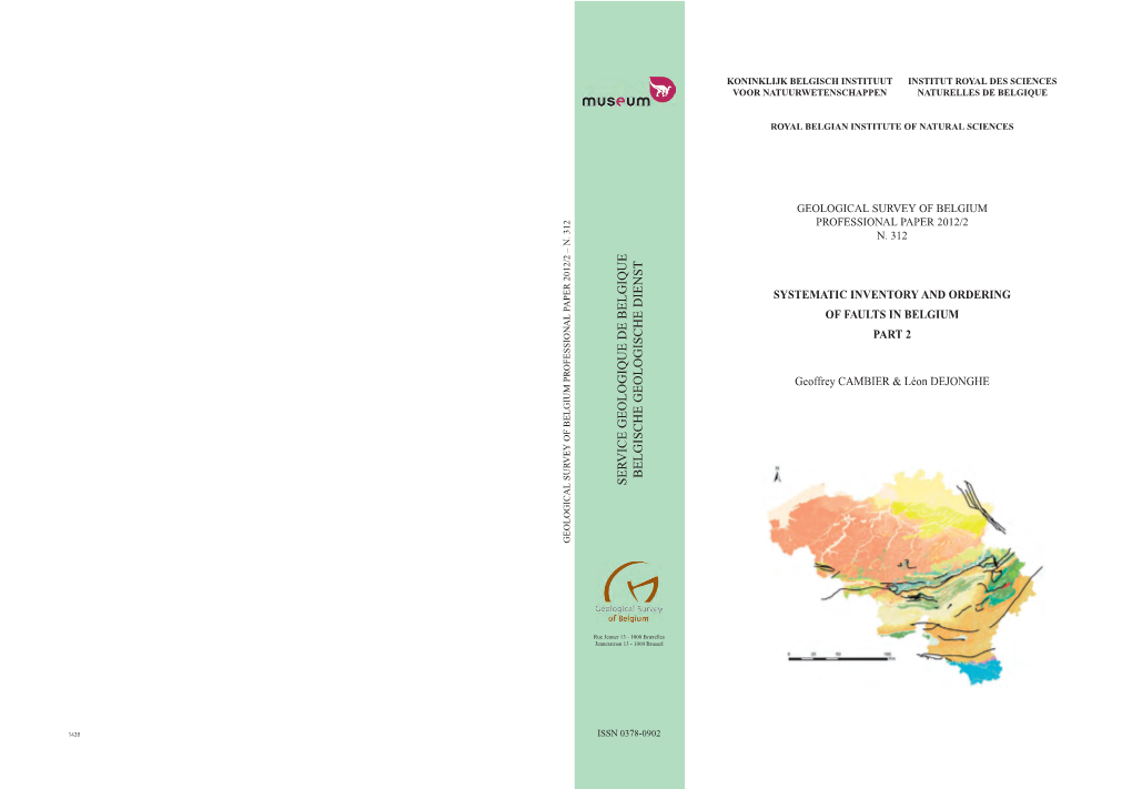 Ser Vice Geologiq Ue De Belgiq Ue Belgische Geologische