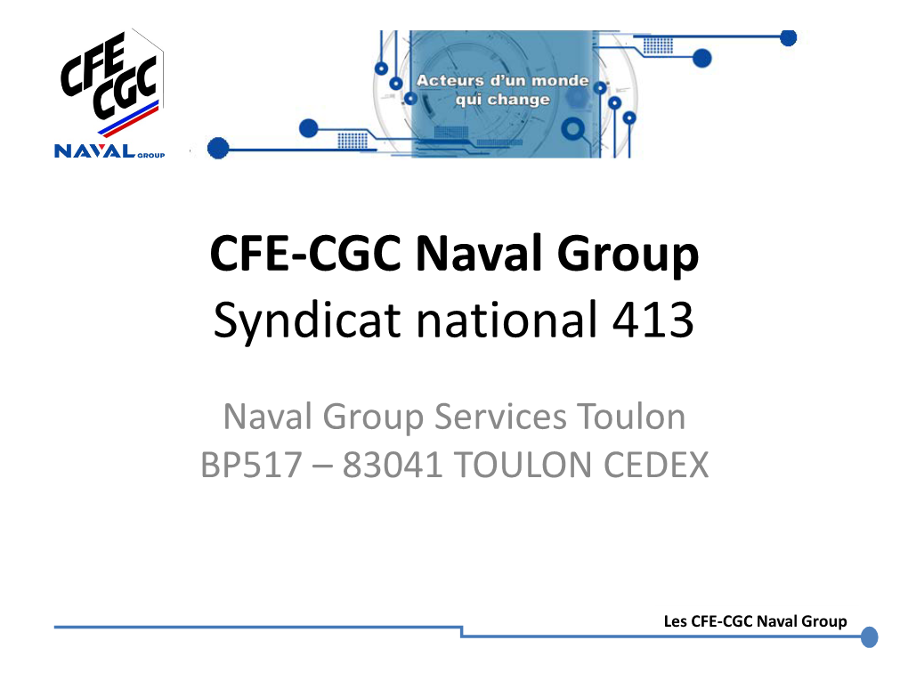 CFE-CGC Naval Group Syndicat National 413