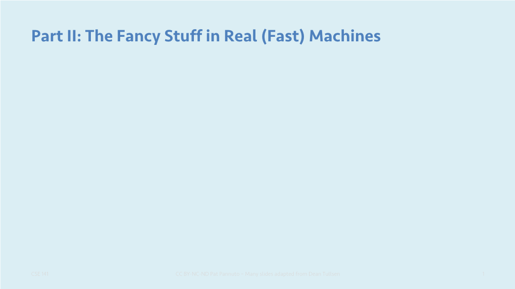 Fast) Machines