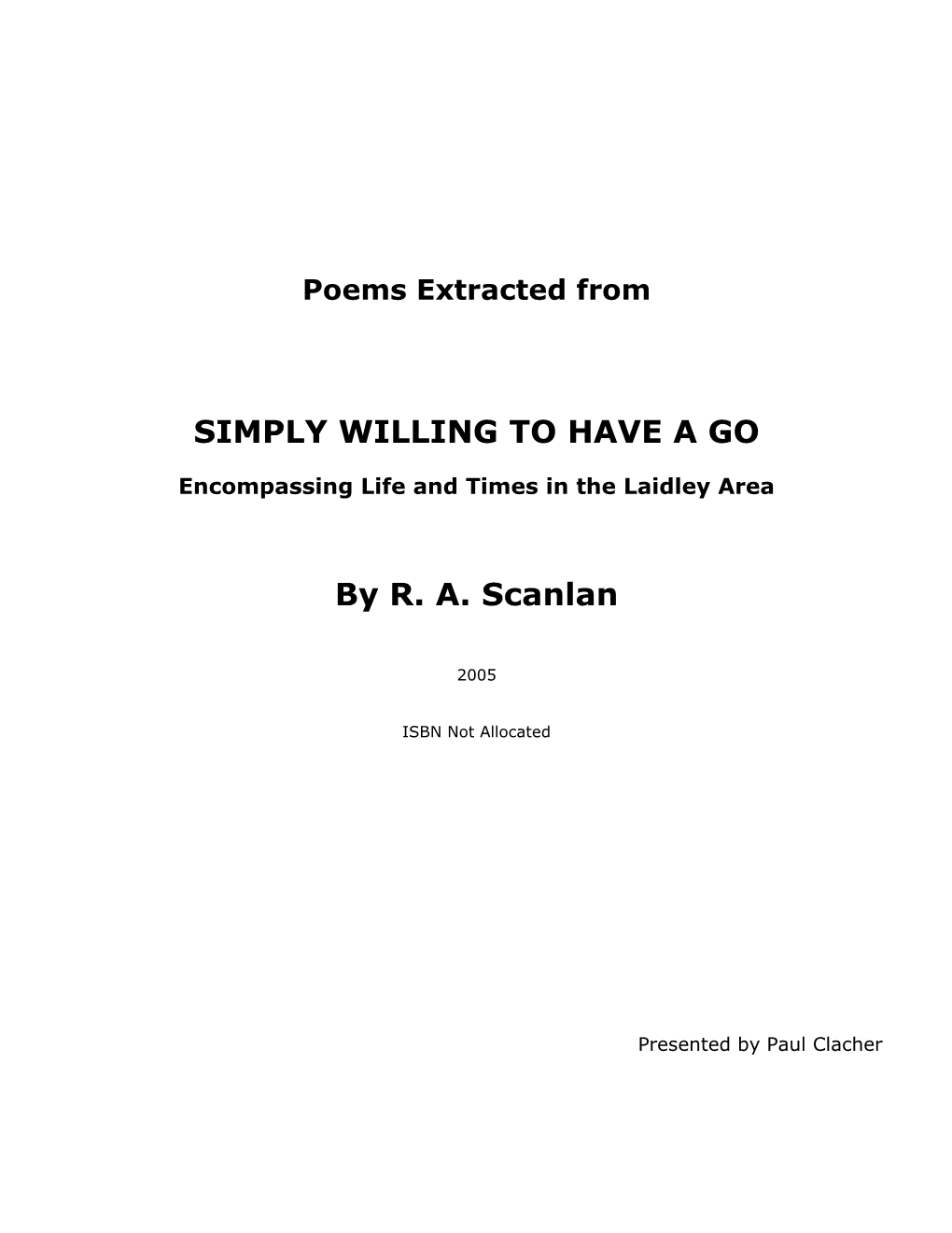 Poems Extracted From