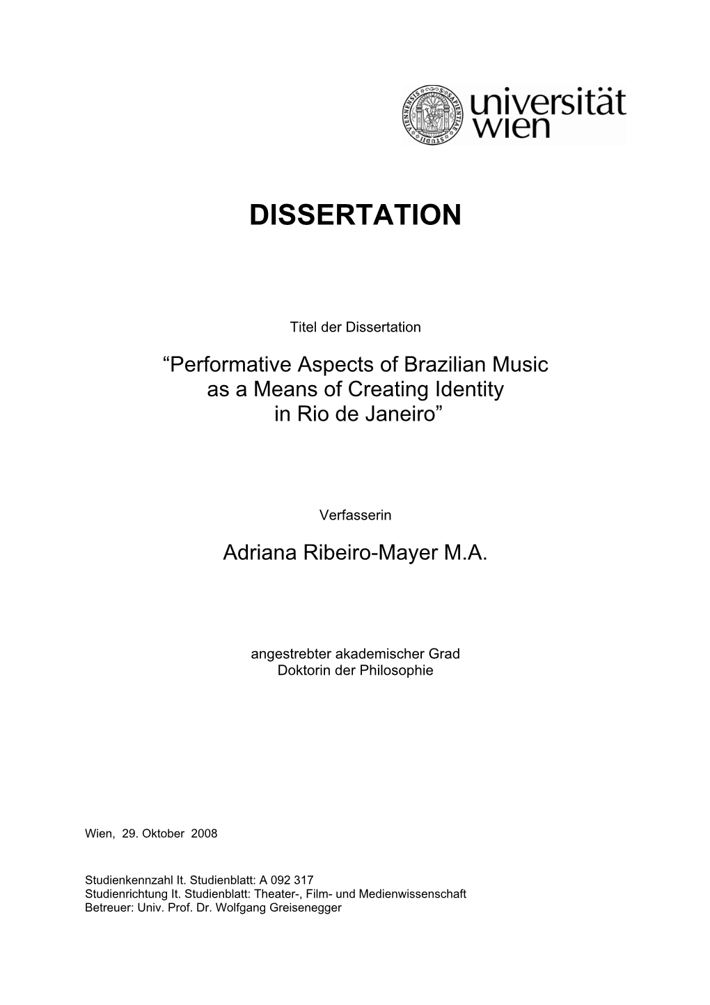 Dissertation