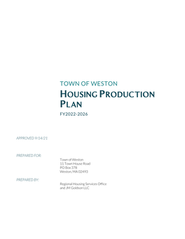 Draft Housing Production Plan June 2021