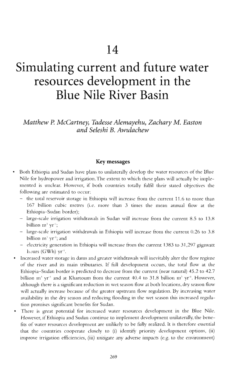 Simulating Current and Future Water Resources Development in the Blue Nile River Basil!