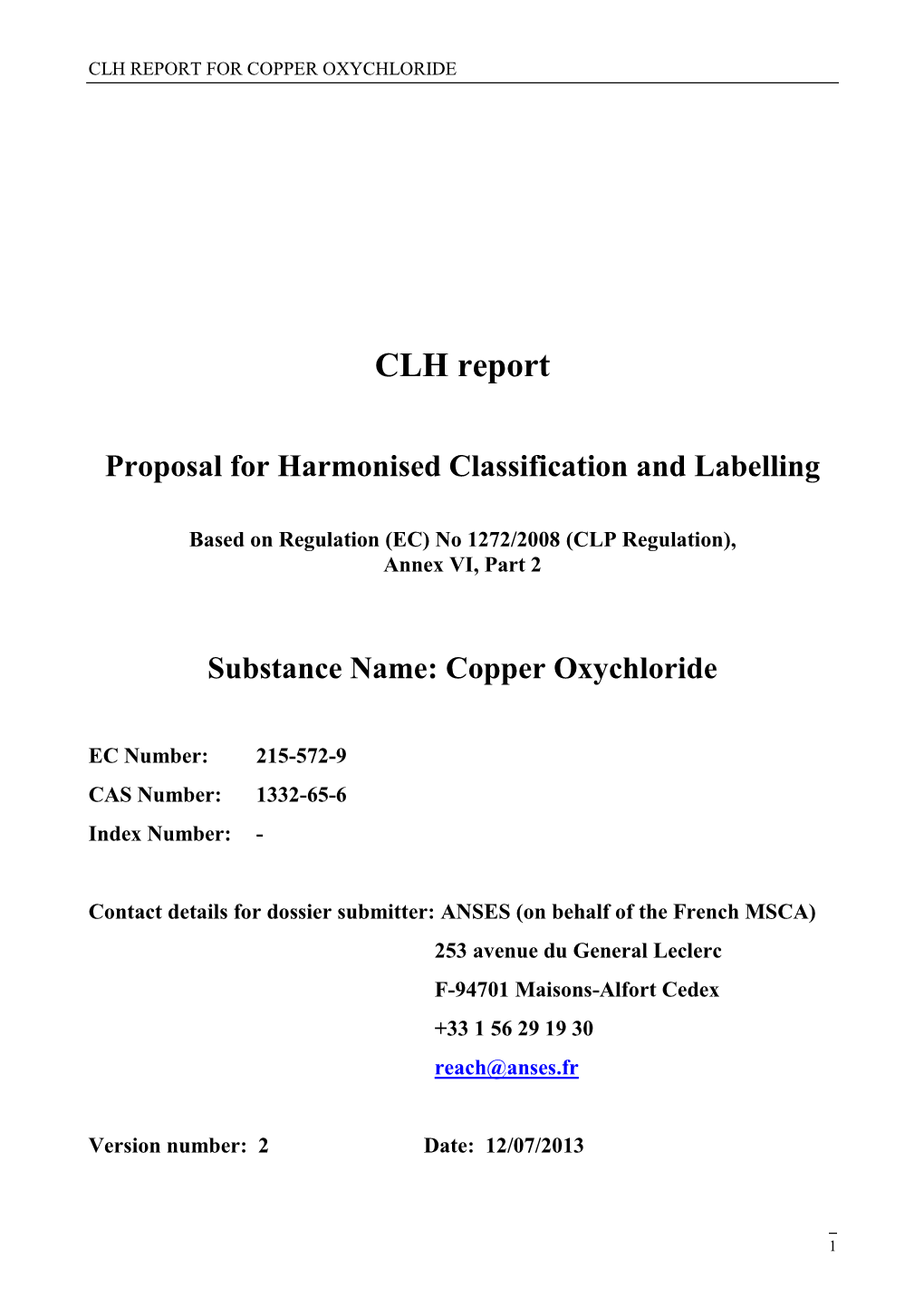 Copper Oxychloride