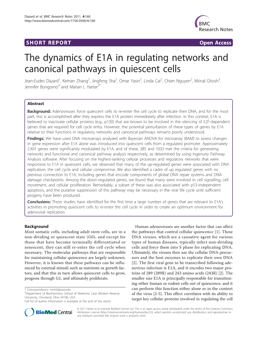 The Dynamics of E1A in Regulating Networks and Canonical Pathways