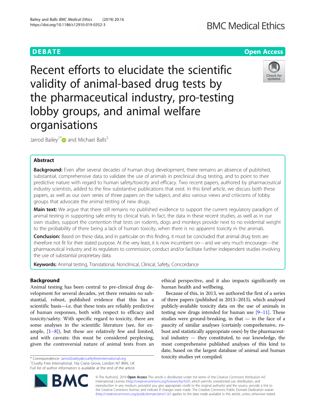 Recent Efforts to Elucidate the Scientific Validity of Animal-Based