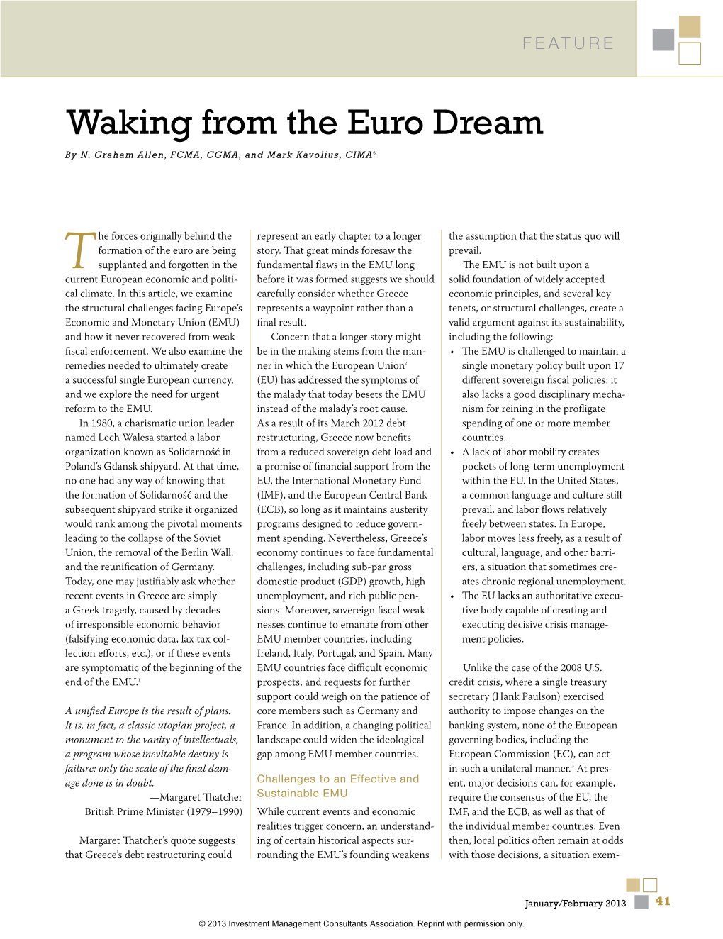 Waking from the Euro Dream by N