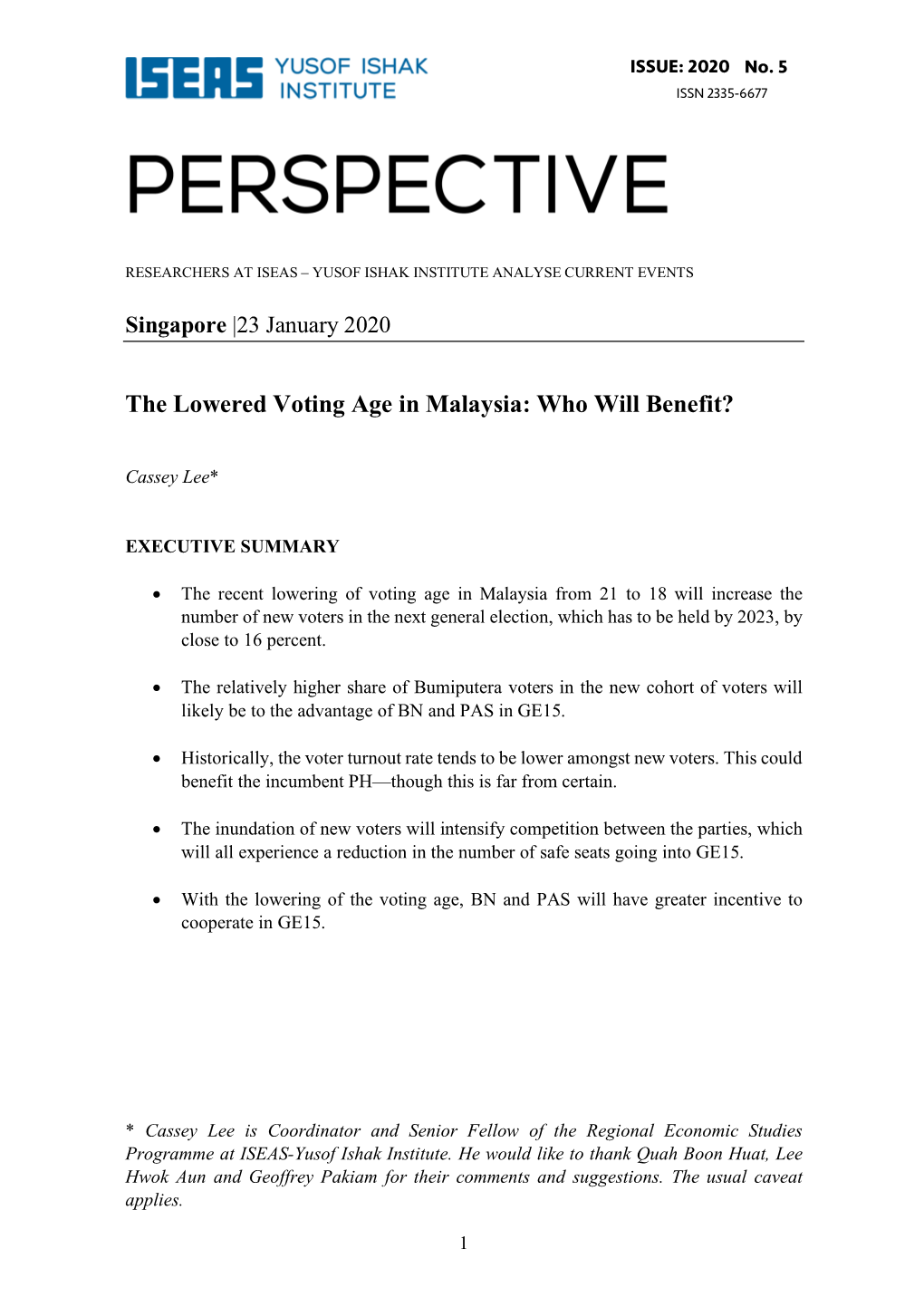 The Lowered Voting Age in Malaysia: Who Will Benefit?