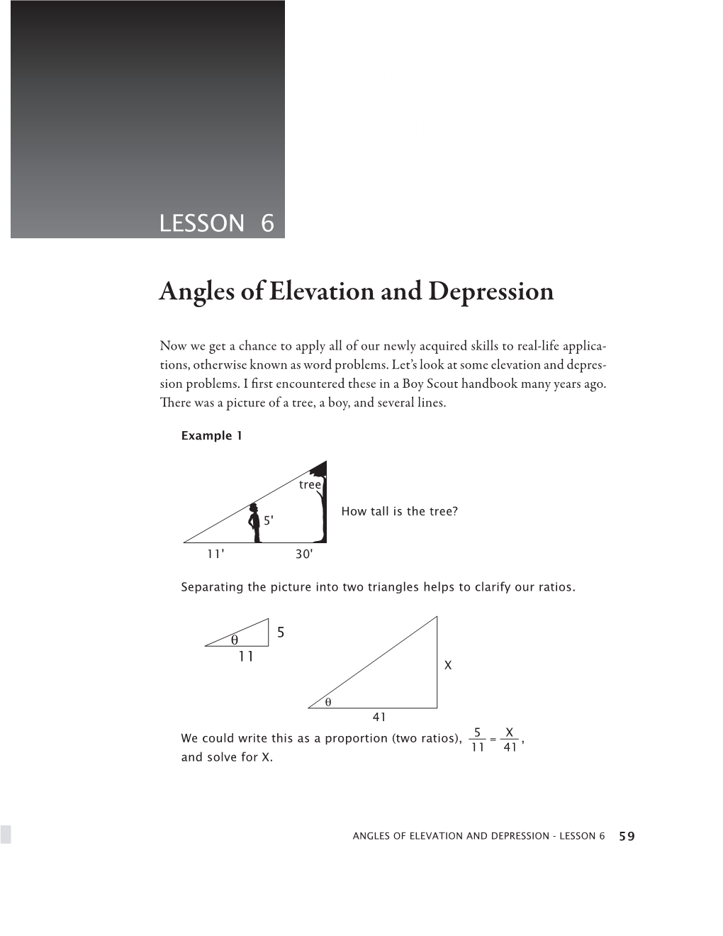 Angles of Elevation and Depression