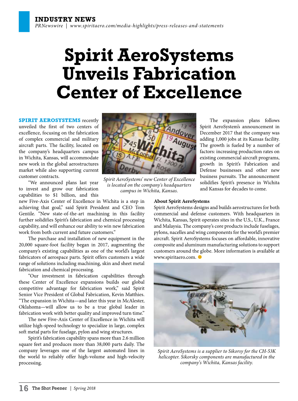 Spirit Aerosystems Unveils Fabrication Center of Excellence