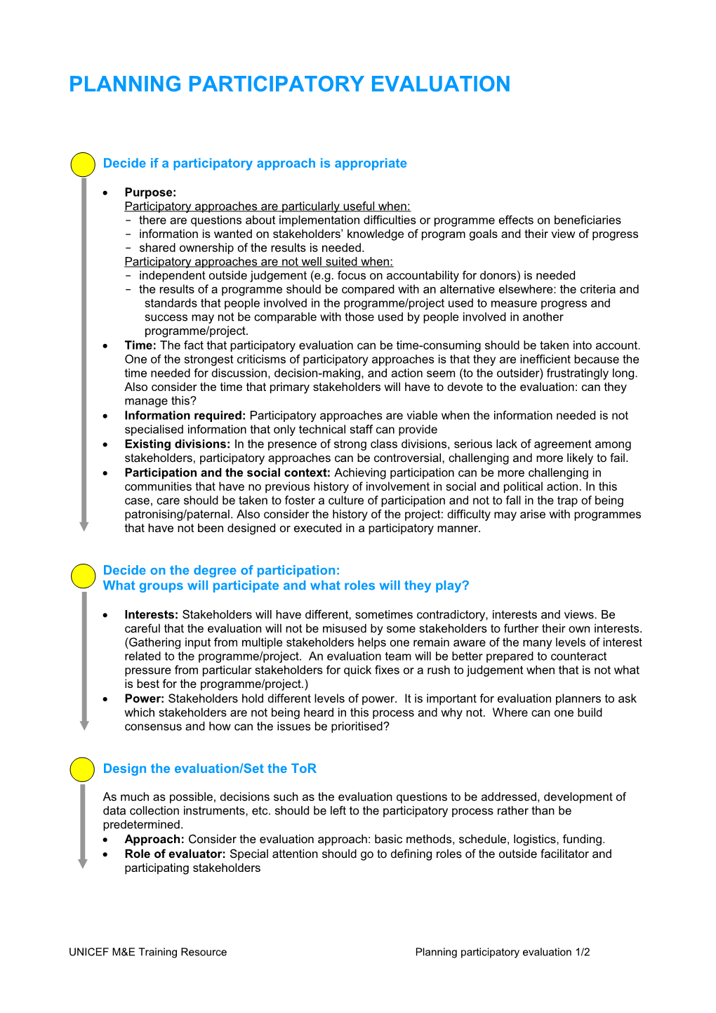 3 2 1C Planning Participatory Eval