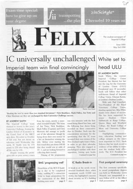 Felix Issue 1045, 1996