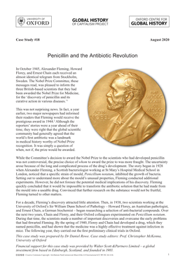 Penicillin and the Antibiotic Revolution