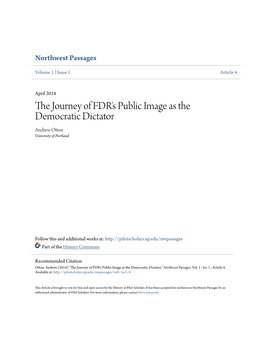 The Journey of FDR's Public Image As the Democratic Dictator