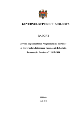 Guvernul Republicii Moldova Raport