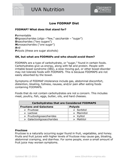 Low FODMAP Diet