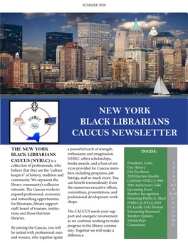 New York Black Librarians Caucus Newsletter