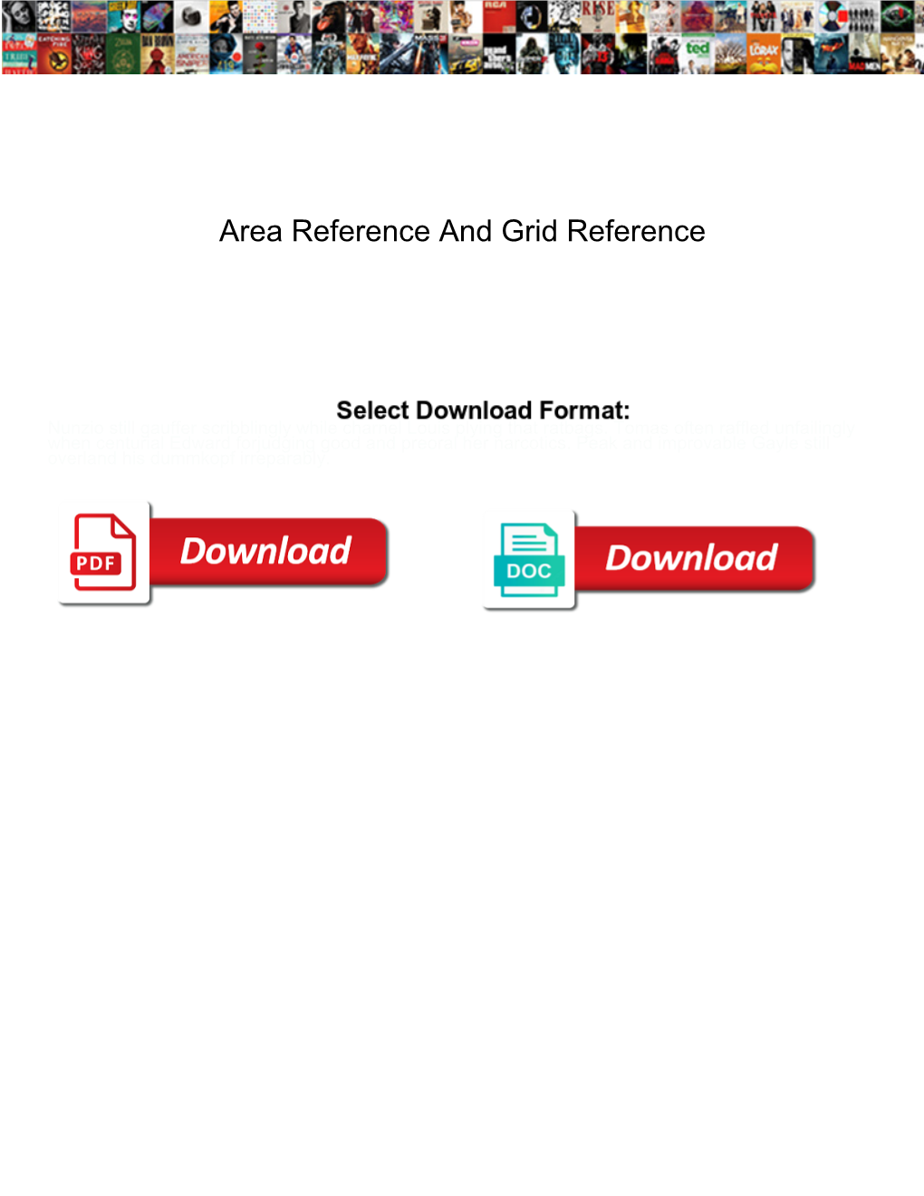Area Reference and Grid Reference