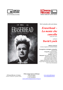 Eraserhead – La Mente Che Cancella (USA/1977, 89’)