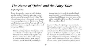 And the Fairy Tales Stephen Spitalny